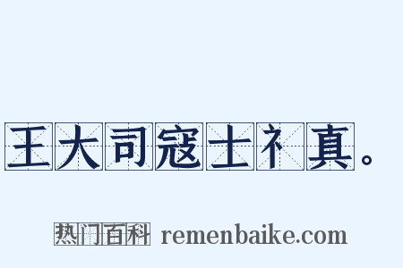 王大司寇士礻真。是什么意思的图片